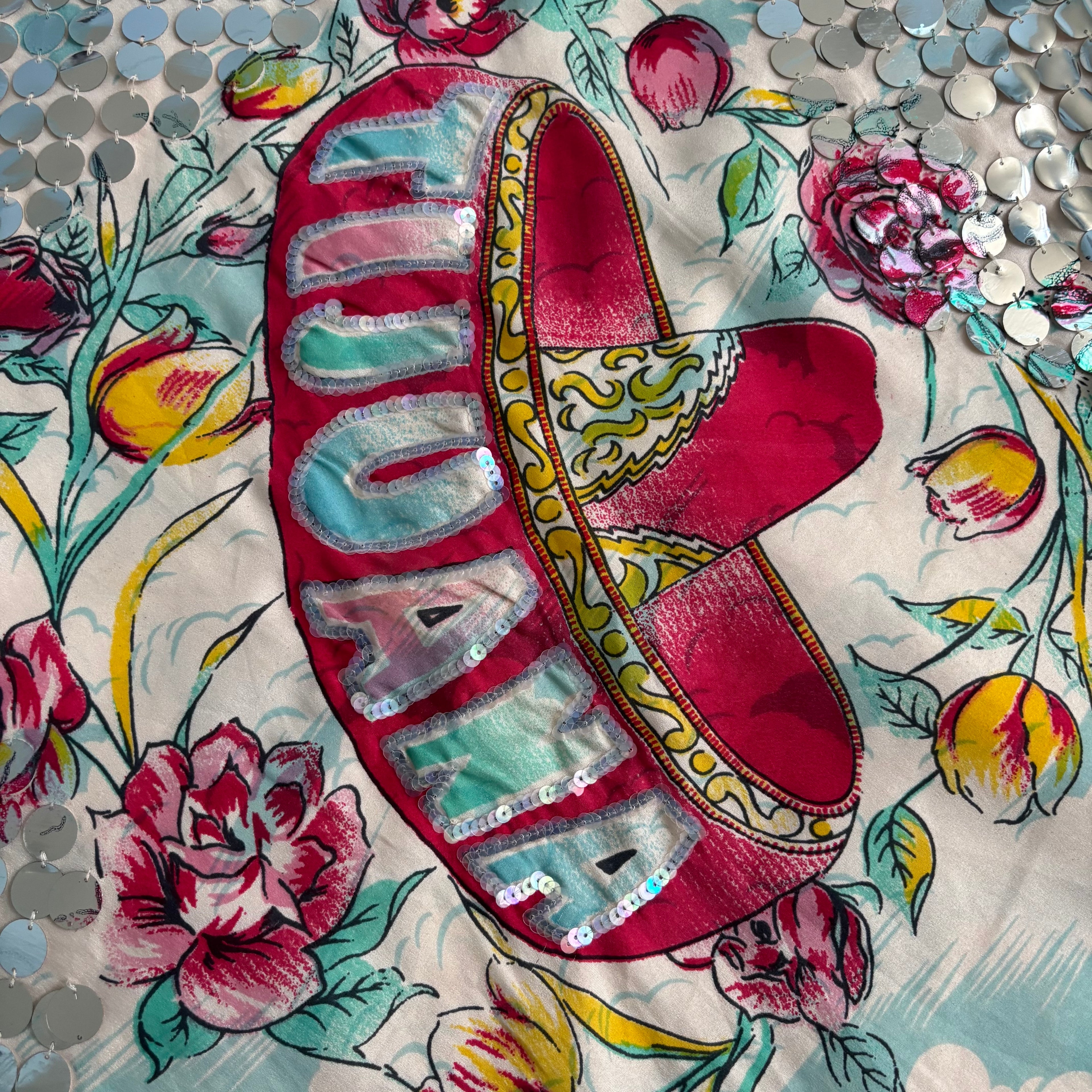 Vintage Italian Tijuana Sequined Slip Dress